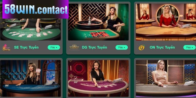 Casino hấp dẫn ấn tượng theo thông tin giới thiệu 58win