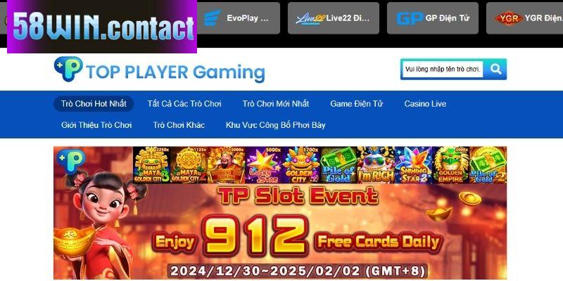Xuống tiền với Slot game tại nhà cái 58win