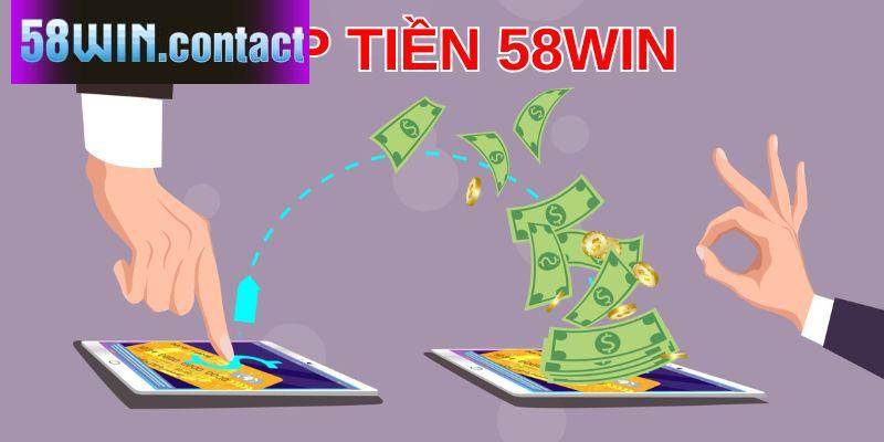 Đa dạng phương thức thanh toán khi nạp tiền 58WIN