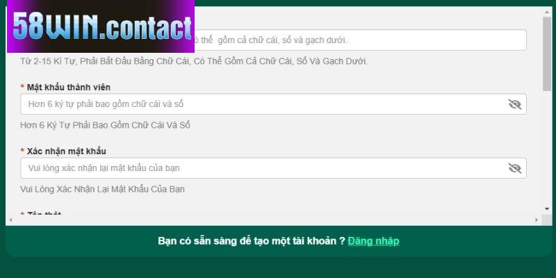 Giới thiệu 58win đăng ký thành viên